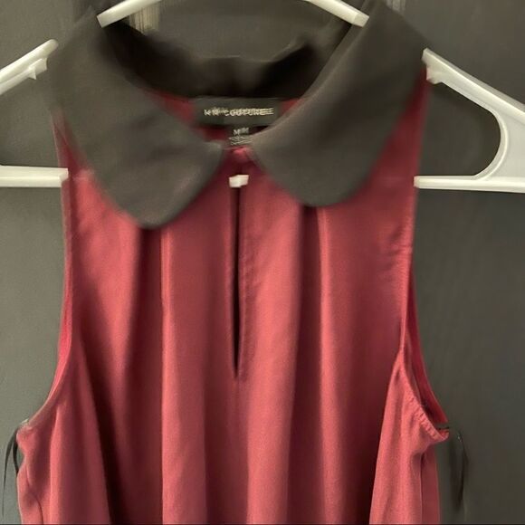 Like New - MM Couture Burgandy Sleeveless Blouse (M) - Picture 4 of 4